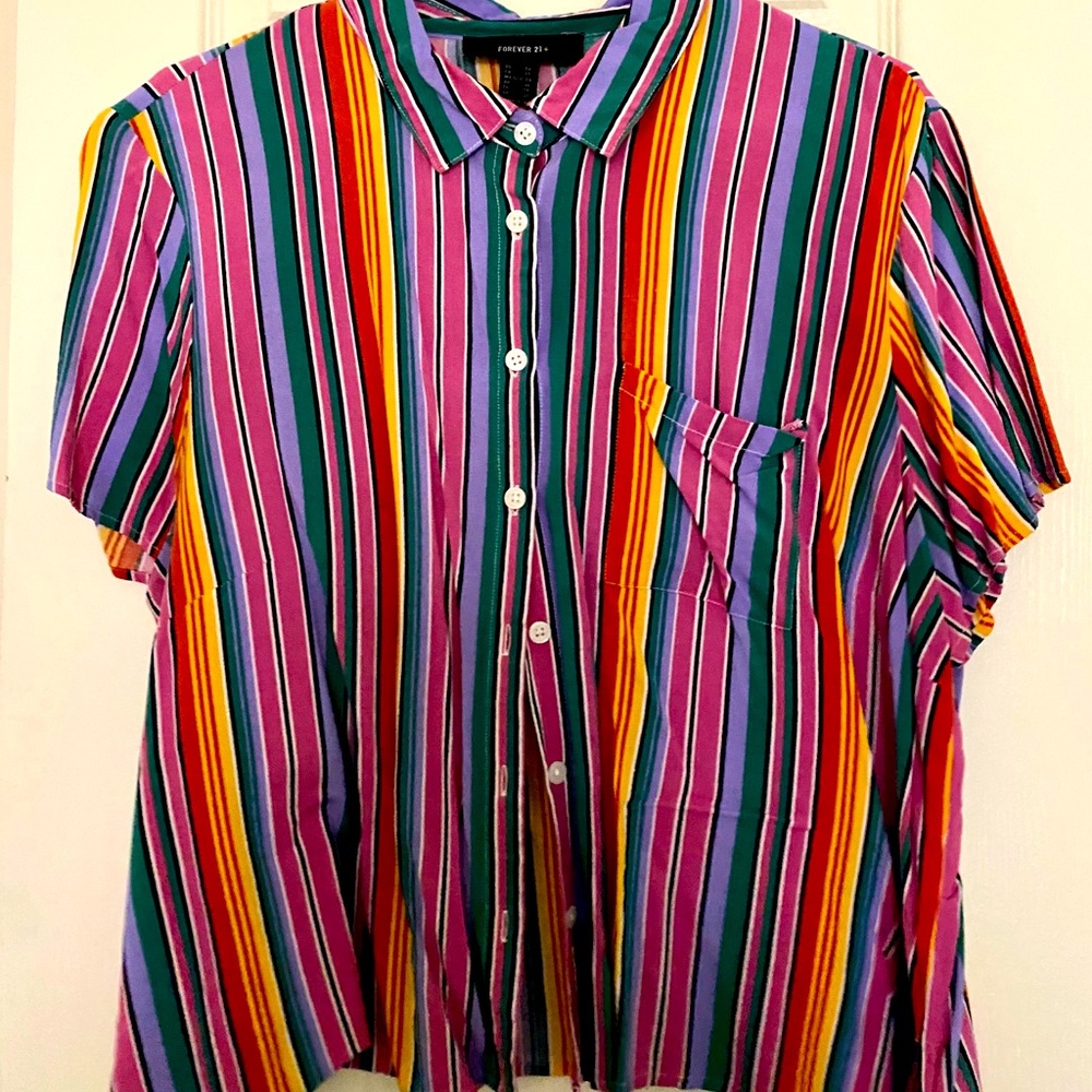 MULTI COLORED BUTTON DOWN SHIRT